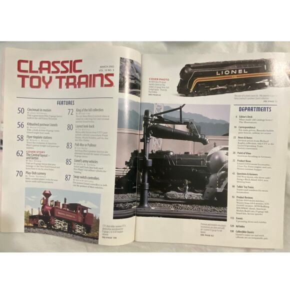 Vtg Lot 3 Classic Toy Trains Jan Feb Mar 2002 Magazine Layout Railroad Track - Picture 8 of 9